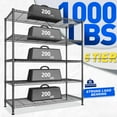 thumbnail image 4 of 45 "W Storage Shelves 5 Tier Wire Shelving Unit Adjustable Metal Shelving Wire Shelf Pantry Shelves Wire  Rack for Closet Kitchen Pantry Utility Room Garage 45" Wx 13.5" Dx70.5 H Black, 4 of 16