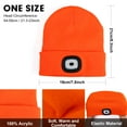 thumbnail image 5 of CENSGO Beanie with a Light, Ideal Christmas Stuffers Gifts for Men, USB Lighted Knitted Cap Orange, 5 of 11
