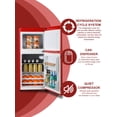 thumbnail image 3 of Refrigerador KRIB BLING de 3.5 pies cúbicos con congelador superior de 2 puertas, rojo, 3 of 6