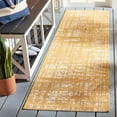 thumbnail image 2 of SAFAVIEH Courtyard Charlie Abstract Indoor/Outdoor Runner Rug, Gold/Ivory, 2'3" x 8', 2 of 6