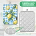 thumbnail image 6 of Yayeee Pot Holders Kitchen Heat Resistant with Pocket 7"x9.8" Cotton Oven Cooking Hot Pads, Cartoon Plaid Lemon, 6 of 7