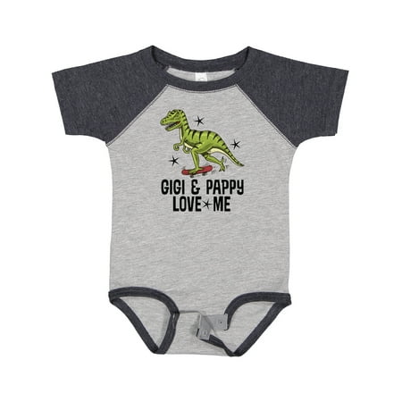 

Inktastic Gigi and Pappy Love Me Grandson Gift Baby Boy Bodysuit