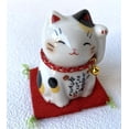 thumbnail image 5 of Maneki neko Japanese Lucky cat Mino Ware Calico Mike, White Japan import, 5 of 5