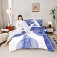 thumbnail image 4 of Homewish Botanical Plants Leaves 2pcs Bedding Comforter Set For Children Teens Adults,Minimalist Mid Century Twin Comforter Sets,Abstract Stripes Lines Breathable Bedding Set, 4 of 8