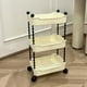 thumbnail image 2 of Organizador de almacenamiento móvil de tres niveles con ruedas bloqueables para cocina, baño, almacenamiento de refrigerios y frutas, carrito rodante multifuncional, organización y decoración del hog, 2 of 6