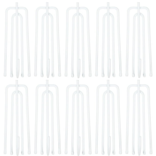30 ganchos de acero inoxidable para cortinas, ganchos para cortinas, ganchos de cinta plisada para cortinas de acero inoxidable