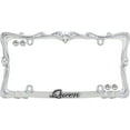 thumbnail image 2 of Cruiser Accessories 22630 License Plate Frame - Queen, Chrome-Plated Metal with Fastener Caps, 2 of 3
