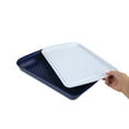 thumbnail image 3 of Tovolo Marinade Container with Lid, Large (Blue/White) - BBQ Tub & Marinating Container with Lid for Kitchen, Grill, Meal Prep, Smoker, Griddle & Barbeque - Dishwasher-Safe Melamine Marinade Tray C43, 3 of 3