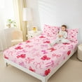 thumbnail image 4 of Manfei Cartoon Cute Bowtie Full Size Sheets,Kawaii Bow Tie Bed Sheets,Pink Bowknot Sheet Sets For Girls Kids,Luxury Bedroom Decor,4pcs, 4 of 7