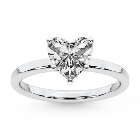 1 Carat IGI Certified Heart Shape Lab Grown Diamond Engagement Ring | 14K White Gold |Solitaire Diamond Ring | FG-VS1-VS2 Quality Friendly Diamonds