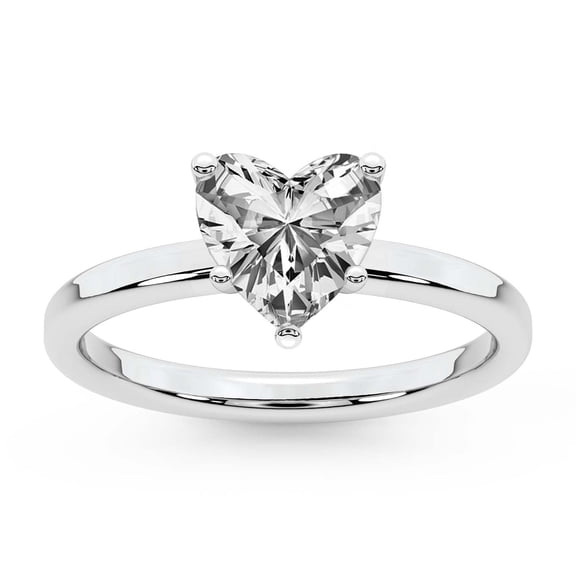 1 Carat IGI Certified Heart Shape Lab Grown Diamond Engagement Ring | 14K White Gold |Solitaire Diamond Ring | FG-VS1-VS2 Quality Friendly Diamonds