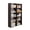 Black, variant on Howcool 61''H Dustproof 5-Tier Simple Closet Cabinet with Plastic Curtain, 10-Cubby Storage Rack, Shelf Organizer Unit