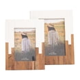 thumbnail image 5 of Timeless Resin Two Tone Photo Frame for Home Decor Picture Frames for Living Room Centerpiece, Shelf Display, and Tabletop Styling - Decorative Frames for Office or Study Desk - 10", White & Brown, 5 of 13