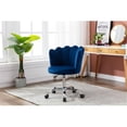 thumbnail image 4 of Swivel Shell Chair, Velvet Accent Chair, Navy, 4 of 7