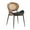 BLACK, variant on Rattan Dining Chairs Set of 2 Faux Leather Side Chair Mid-Century Metal Legs Home Kitchen Restaurant Beige