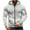 Gray, variant on Chiccall Mens Full Zip Hoodies Athletic Training Sweatshirt Jackets with Multiple Pockets Fall Fashion Outdoor Casual Clothes