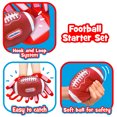 thumbnail image 4 of Little Tike Football Starter Set, 5pc, Inflatable Pylons, Spongy Football, and Sticky Gloves for Kids Ages 3-6, 4 of 6