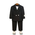 thumbnail image 5 of MEZZALL Boys Business Suits Coat 3PCS Outfits Sets Tuxedo Set For Kids Formal Blazers Suit For Boys With Pants Necklace Set Slim Cozy Toddler Baby Wear 5-6Y, 5 of 6