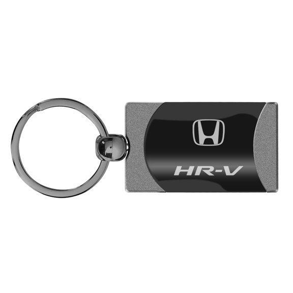 Honda HR-V Two Tone Rectangular Gun-Metal Key Chain