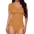 thumbnail image 1 of ORUYROP Combinaison à Manches Courtes et Manches Courtes Deep V Neck pour Vêtements pour Femmes, 1 of 5