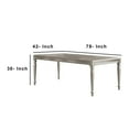 thumbnail image 3 of BenJara Brimmed with Opulence Dining Table In Rubber Wood  Silver-Color:Silver, 3 of 3