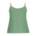 thumbnail image 5 of Tittly Spring Tops for Women Tank Top for Women Cotton Linen Camisole Tops For Women Spaghetti Strap Loose Fit Tank Top Summer 2025 Casual Sleeveless Shirts Sleeveless Top Vest for Women Green XL, 5 of 7