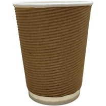 Harshu Rippled Paper Cups - 250 ML, 25 Pack | Disposable Hot Drink Cups for Offices, Events, and Beverage Stations