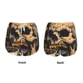 thumbnail image 3 of Balery Grim Coffee Skull Pantalones cortos deportivos para mujer con forro y dos bolsillos, elásticos, para entrenamiento, gimnasio, yoga-Medium, 3 of 7