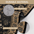 thumbnail image 3 of Hiasan Kitchen Mats Set of 2, 17"x30" + 17"x47", Non Slip Kitchen Rugs, Anti Fatigue, Grease Resistant Easy Clean, Vintage Black Medallion Pattern for Stove Front of Sink Laundry Room, 3 of 6