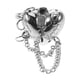 thumbnail image 4 of Anillo abierto ajustable con forma de corazón roto, cadena para el dedo, anillo para mujer, joyería, 4 of 7