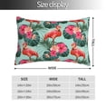thumbnail image 2 of Fotbe Palm Leaves Flamingo Funda de Almohada Decorativa Estilo Occidental, Lujo en Algodón, Fundas para Almohadas King, Cojín Estampado para Decoración del Hogar-16"x24", 2 of 6