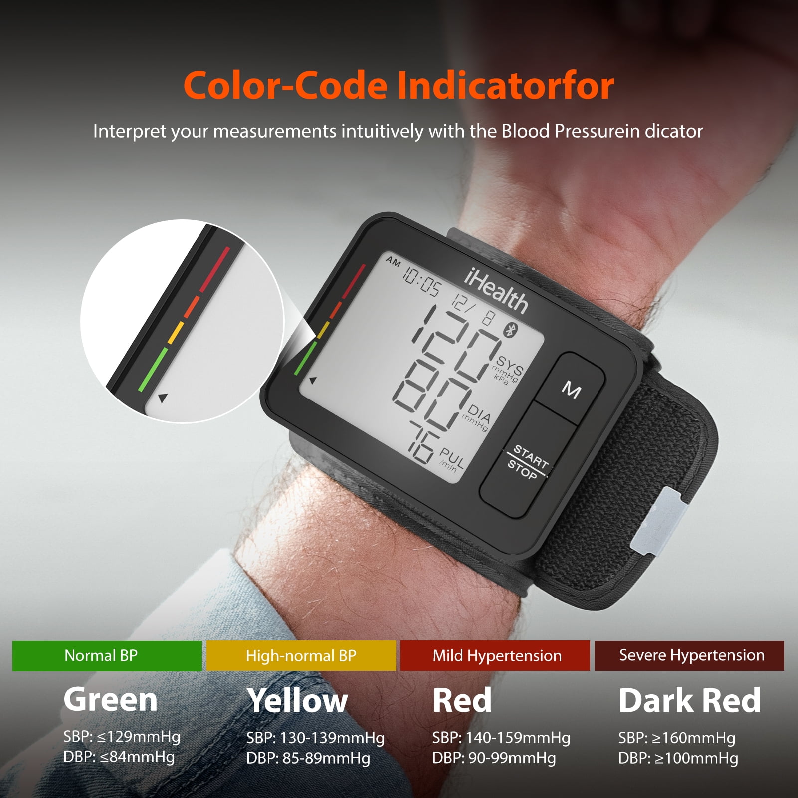 iHealth Push Plus Wireless Wrist Blood Pressure Monitor