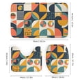 thumbnail image 3 of Shower Curtain Set 4 Piece include Shower Curtain and Rugs and Non Slip U Shaped Toilet Rugs Luxury Bathroom Decor Colorful Geometry, 3 of 4
