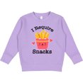 thumbnail image 2 of Inktastic Funny I Require Snacks French Fries Toddler Sweatshirt, 2 of 4