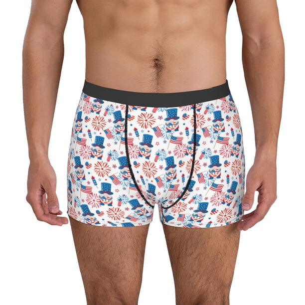 Balery American Gnomes Calzoncillos bóxer para hombre, ropa interior de algodón suave y transpirable con cinturilla de nailon-Medium