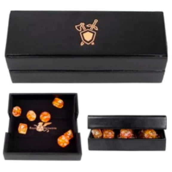 Role 4 Initiative Luxury Faux Leather Dice Box/Rolling Tray - Fighter New