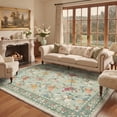 thumbnail image 4 of GENIMO 2'x7' Runner Rug, Washable Non Slip Soft Floral Hallway Runner for Kitchen Entryway Laundry Room, Sage Green, 4 of 6