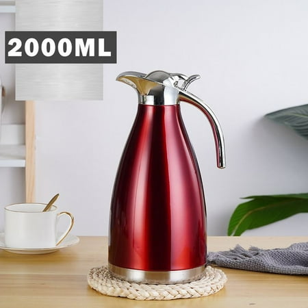 

Stainless Steel Insulated Double layer Coffee Jug Thermal Pot 2L