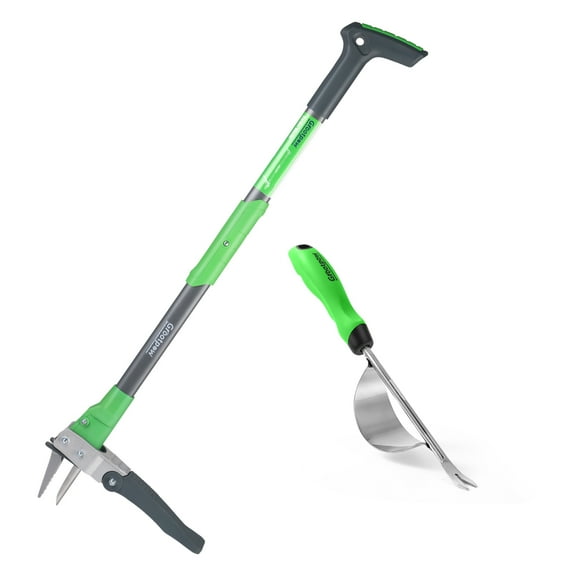 Grootpow Weed Puller   Hand Weeder - Bundle Stand Up Weed Puller & Hand Weeder Tool for The Easiest & Most Effective Weed Removal