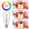 thumbnail image 3 of KY Vintage LED Edison Bulbs 6W, Equivalent 60W Incandescent, Warm White 2700K, ST58 Antique LED Filament Bulbs with 90+ CRI, E26 Medium Base,Dimmable, Clear Glass, Pack of 6, 3 of 7