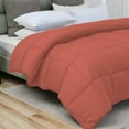 thumbnail image 3 of D.N.G. BEDDINGS 800 Thread Count 1 Piece Comforter, 100% Egyptian Cotton Cover, Damask Stripe, Full/Queen Size, Brick Red Color, 3 of 6