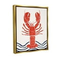 thumbnail image 4 of Stupell Industries Modern Lobster with Waves Animals & Insects Painting Gold Floater Framed Canvas Art Print Wall Art, 17 x 21, 4 of 10