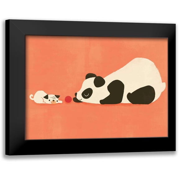 Fleck, Jay 14x11 Black Modern Framed Museum Art Print Titled - The Pug and The Panda