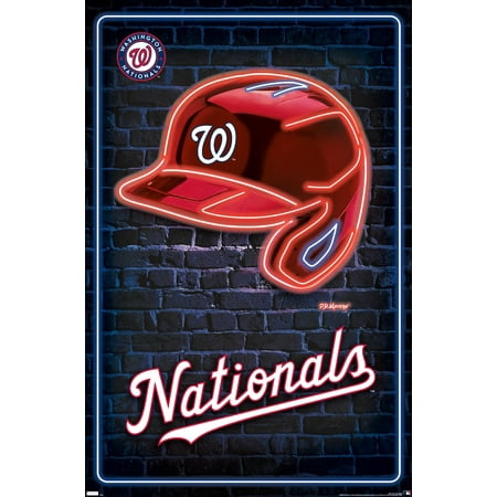 MLB Washington Nationals - Neon Helmet 23 Wall Poster 14.725 x 22.375