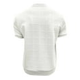 thumbnail image 7 of Afdoent Mens T-Shirt Male Summer Fashion Jacquard Knit Shirt Crew Neck Ribbed Pullover Top Comfort Tee Shirts, 7 of 7