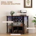 thumbnail image 5 of HOMCOM LED Wine Cabinet with Charging Station, Wine Racks, Glass Holders, 5 of 9