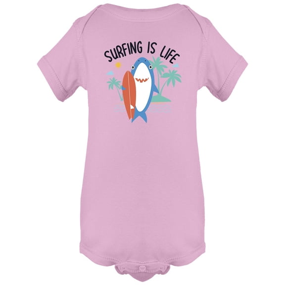 Surfing Is Life Shark Bodysuit Infant -Image by Shutterstock, Newborn