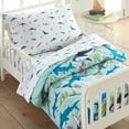 thumbnail image 6 of Wildkin Kids 100% Cotton Sheet Set for Boys and Girls - Toddler (Shark Attack Blue), 6 of 7