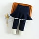 thumbnail image 4 of Vestido Para Niñas, Ropa Para Niñas, Pantalones De Otoño Invierno, Pantalones Elásticos, Mallas Casuales Cálidas Cepilladas Estampadas, Culottes Falsos De Dos Piezas Azul Marino Odeerbi  LM103-10980, 4 of 5