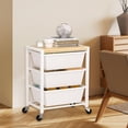 thumbnail image 2 of Carrito de almacenamiento rodante Neatevday con 3 cajones y mesa, 2 of 9